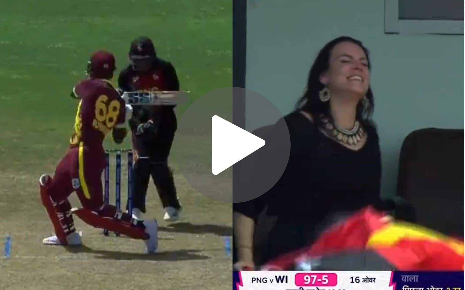 [Watch] PNG Fangirl Dances Her Heart Out As Rutherford Plays Reckless Shot In Critical State
